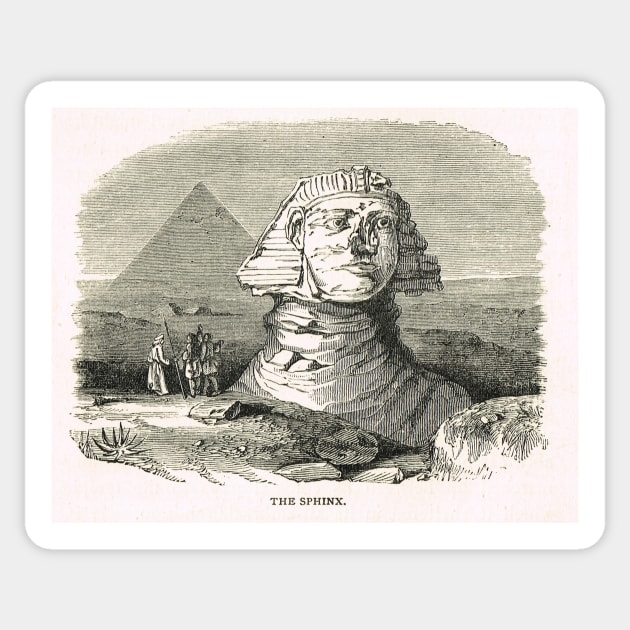 Great Sphinx of Giza & Pyramid Egypt Sticker by artfromthepast